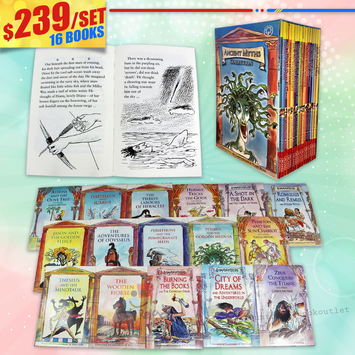 Ancient Myths Collection 洋書　シュリンク付き Ancient Myths Collection 16 Books Box Set