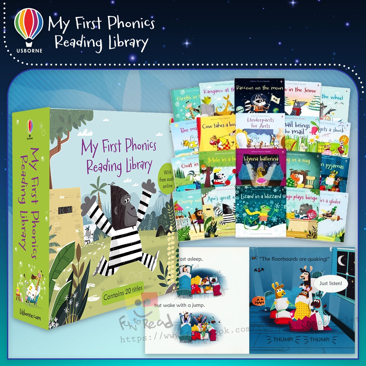 Usborne My First Phonics Library (20 books + Free Audio Online