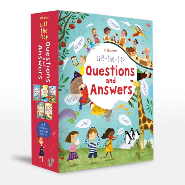 usborne lift the flap questions and answers box set