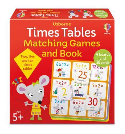 times tables matching games and book