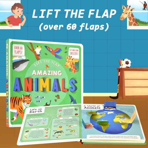 lift the flap amazing animals
