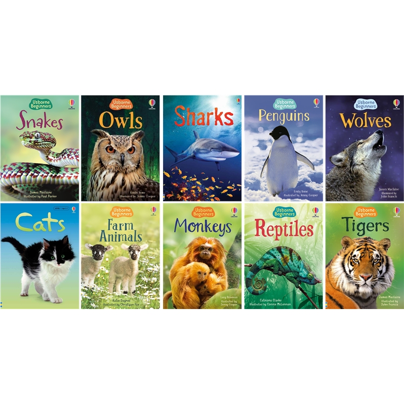 Usborne Beginners Animals Collection (10 books) - Fun To Read Book