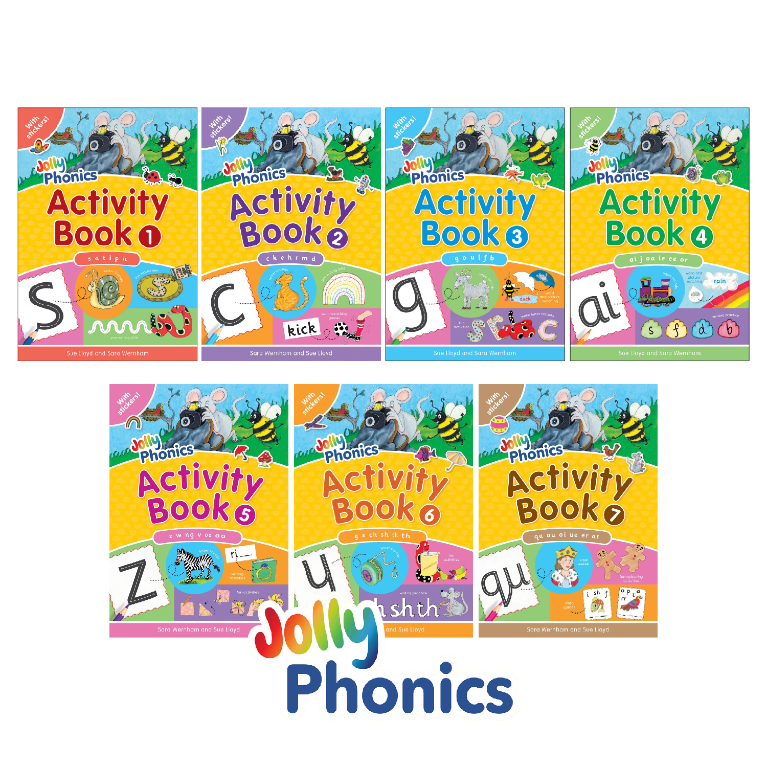 Jolly Phonics Activity Book 7 Books Set - Fun To Read Book Outlet