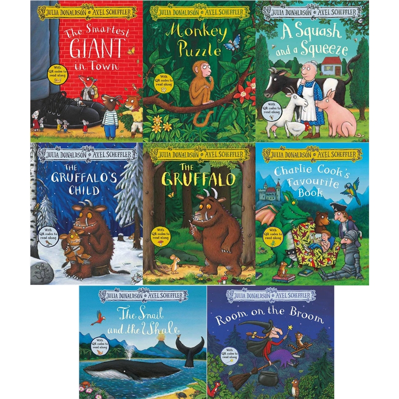 【QR音源】おすすめ絵本　Julia Donaldson英語絵本8冊正規品セット Julia Donaldson 8-book pack (with free audio) - Fun To Read Book