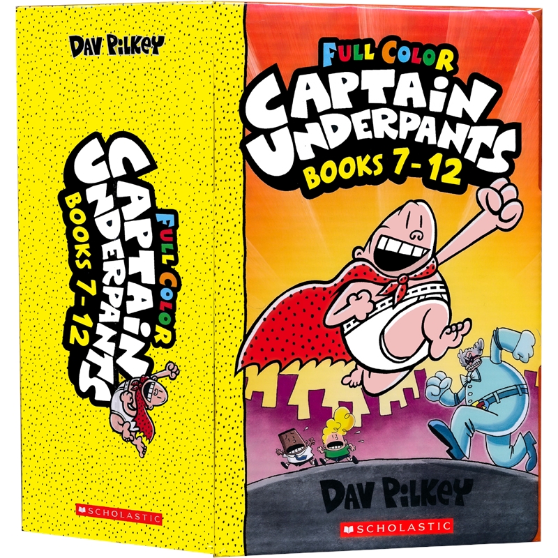 Captain Underpants #7-12: Color Boxed - Fun To Read Book Outlet