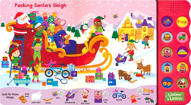 Search & Find 10 Button Sound Book – Christmas Fun # 9781835093245 # 次图4