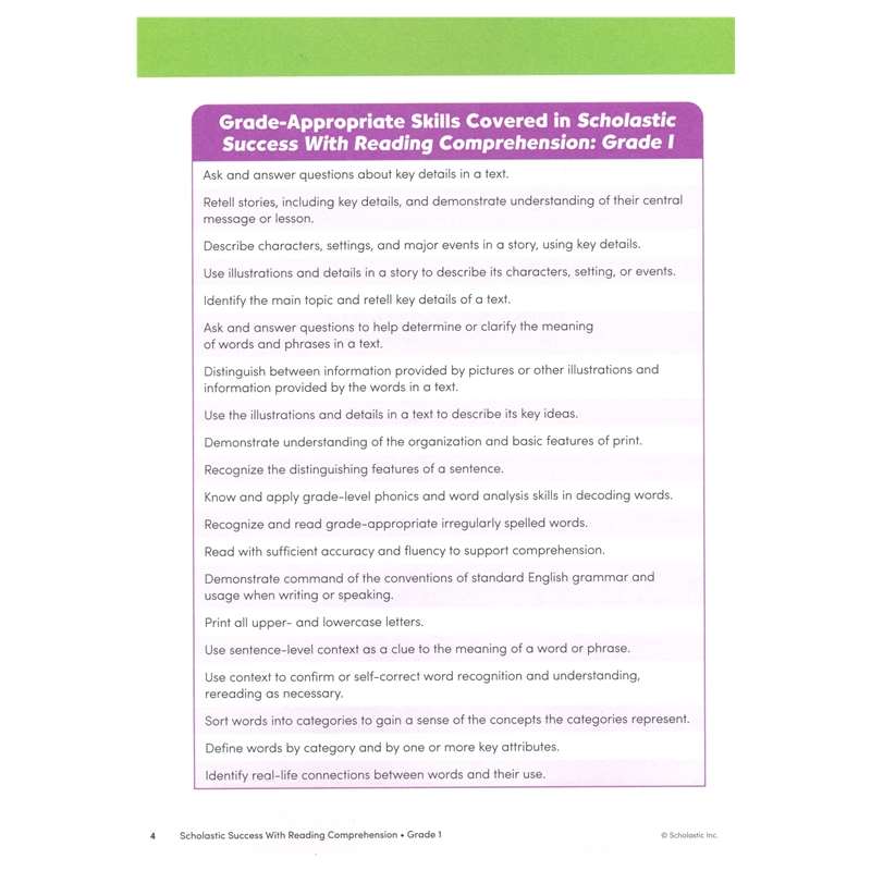 Success with Reading Comprehension – Grade 1 # 9781338798586 # 次图3
