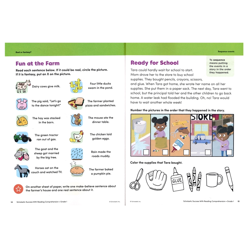 Success with Reading Comprehension – Grade 1 # 9781338798586 # 次图4