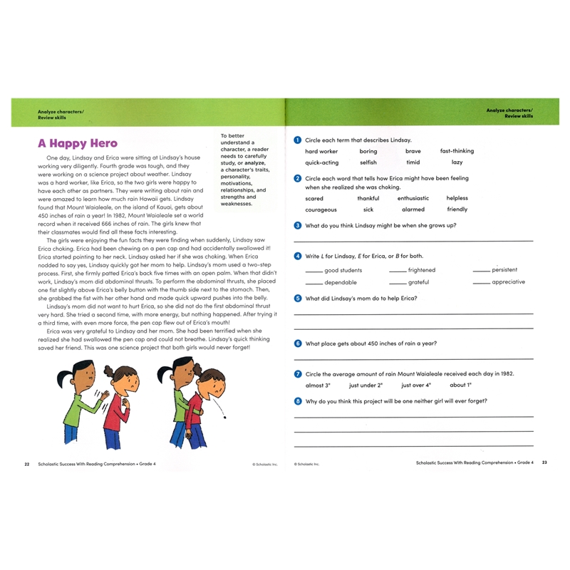 Success with Reading Comprehension – Grade 4 # 9781338798616 # 次图3